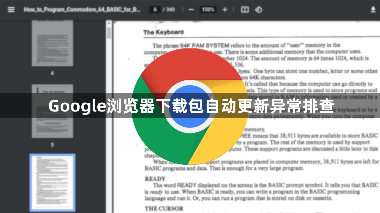 Google浏览器下载包自动更新异常排查1