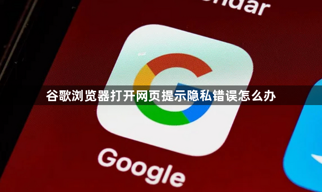谷歌浏览器打开网页提示隐私错误怎么办1