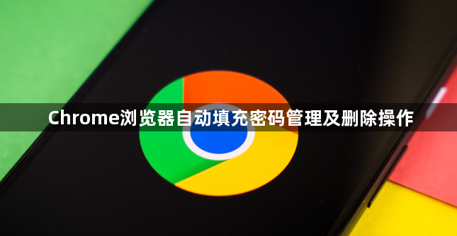 Chrome浏览器自动填充密码管理及删除操作1