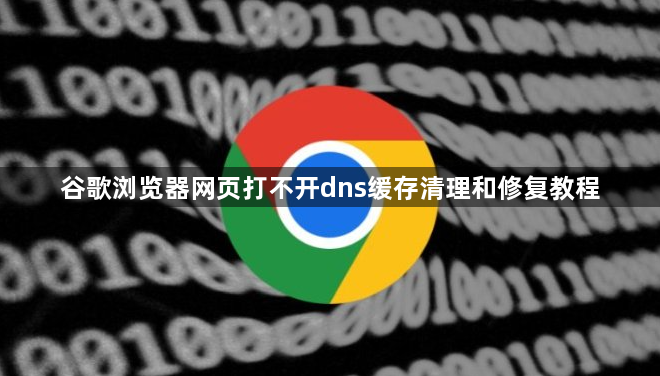 谷歌浏览器网页打不开dns缓存清理和修复教程1