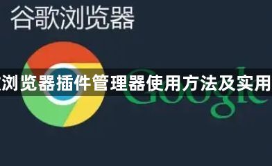 谷歌浏览器插件管理器使用方法及实用技巧1