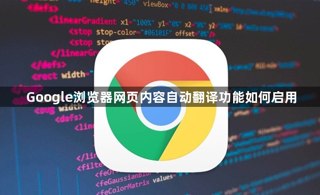 Google浏览器网页内容自动翻译功能如何启用1
