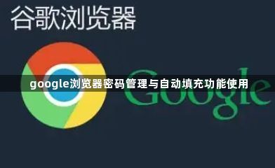 google浏览器密码管理与自动填充功能使用1