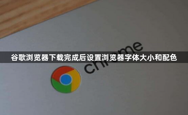 谷歌浏览器下载完成后设置浏览器字体大小和配色1