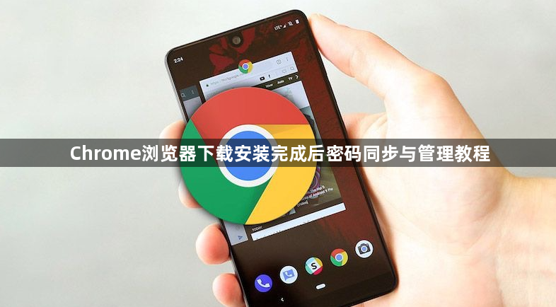 Chrome浏览器下载安装完成后密码同步与管理教程1