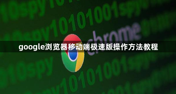 google浏览器移动端极速版操作方法教程1
